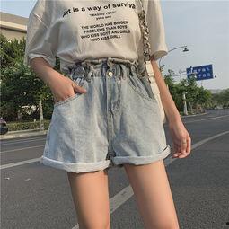 2019网红高腰短裤女,女生夏日时尚新宠